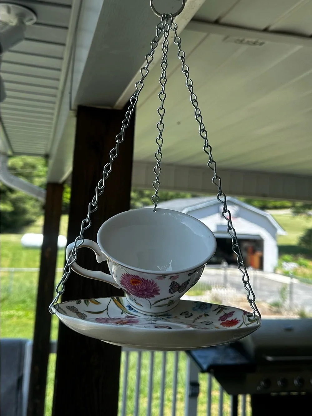Butterfly teacup bird Feeder